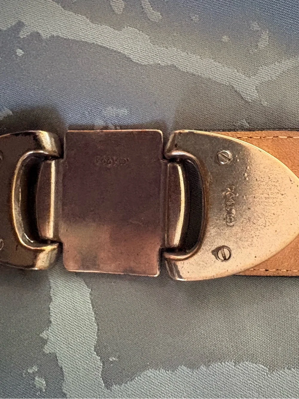 Brighton Black Leather Belt with Ornate Gold Buckle